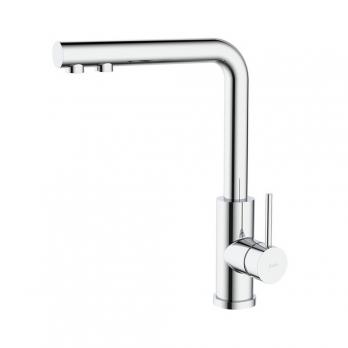 Смеситель для кухни 35к IDDIS RULSBLFi05 "Rule" с вых.для пит.фильтра выс.пов. излив, п/гайку  ХРОМ