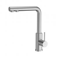 Смеситель для кухни 35к IDDIS RULSTLFi05 "Rule" с вых. для пит.фильтра выс.пов. излив, п/гайку СТАЛЬ