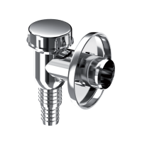 Минисифон для стиральной машины (посудом.маш.) K100H хромир. пласт. UNICORN