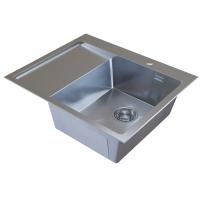 Мойка настол.монтаж 60х50 (3,0) прав. вып 3 1/2  MIXLINE PRO с ФАСКОЙ 20см с сифоном (сатин)