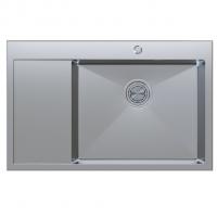 Мойка настол.монтаж 78х50 (3,0) прав. вып 3 1/2  MIXLINE PRO с ФАСКОЙ 20см с сифоном (сатин)