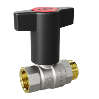 Кран шаровой 1/2'' вн/нар Т-рукоятка (Red+Blue) LD PRIDE