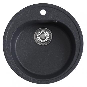 Мойкa ML-GM11 КОМФОРТ круглая, антрацит (343), 500мм (глуб. чаши 180)