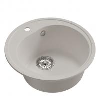 Мойкa ML-GM11 КОМФОРТ круглая, ультра-белая  (341), 500мм (глуб. чаши 180)