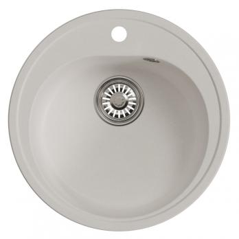 Мойкa ML-GM11 КОМФОРТ круглая, ультра-белая  (341), 500мм (глуб. чаши 180)