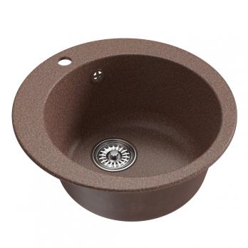 Мойкa ML-GM13 КОМФОРТ круглая, терракотовая (307), 495мм (глуб. чаши 200)
