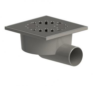 50 трап с гориз. спуском "сухой" ПП решетка 150*150 нерж. сталь ТП 103.50-150HSDs ТАТПОЛИМЕР