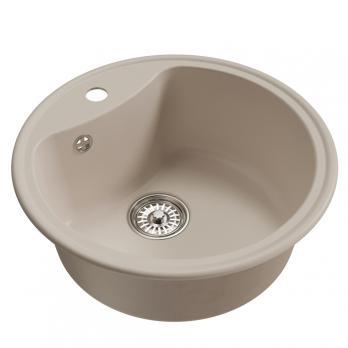 Мойкa ML-GM09 КОМФОРТ круглая, белая (331), 510 мм (глуб. чаши 190)