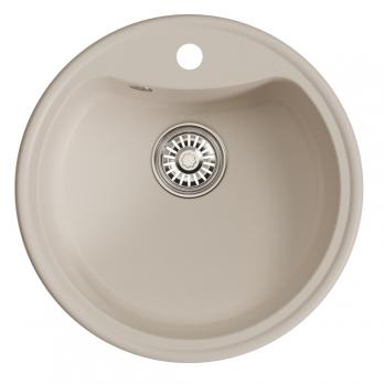 Мойкa ML-GM09 КОМФОРТ круглая, белая (331), 510 мм (глуб. чаши 190)