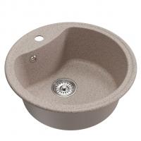 Мойкa ML-GM09 КОМФОРТ круглая, песочная (302), 510 мм (глуб. чаши 190)
