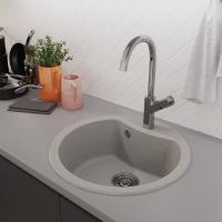 Мойкa ML-GM09 КОМФОРТ круглая, серая (310), 510 мм (глуб. чаши 190)