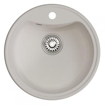 Мойкa ML-GM09 КОМФОРТ круглая, ультра-белая  (341), 510 мм (глуб. чаши 190)