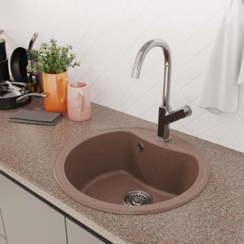 Мойкa ML-GM09 КОМФОРТ круглая, терракотовая (307), 510 мм (глуб. чаши 190)