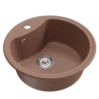 Мойкa ML-GM09 КОМФОРТ круглая, терракотовая (307), 510 мм (глуб. чаши 190)