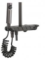 Душевая система 35к ПРОФСАН ПСМ-800-88GA клавиш.упр. лейка "Тропич. душ круг" + гигиен. лейка ГРАФИТ