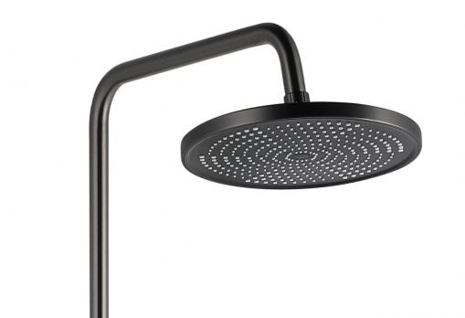 Душевая система 35к ПРОФСАН ПСМ-800-88GA клавиш.упр. лейка "Тропич. душ круг" + гигиен. лейка ГРАФИТ