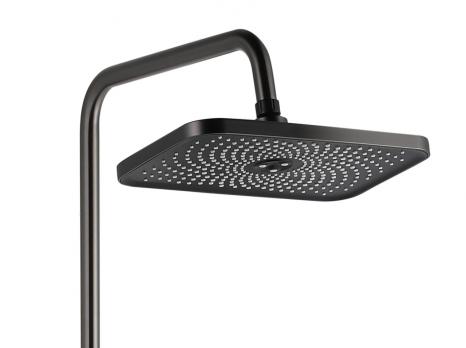 Душевая система 35к ПРОФСАН ПСМ-803-82GA лейка "Тропический душ прямоугольная" ГРАФИТ