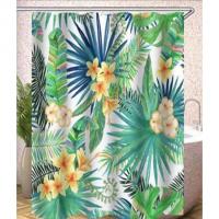 Штора для ванной  Фотопринт 180*200  Тропики с кольцами