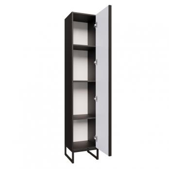 Пенал "Окленд" Графит Мрамор правый (350*1858*319) ЛОФТ (ПВХ)