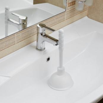 Вантуз конический с пластм. ручкой h219мм (Д136мм) белый