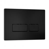 Кнопка смыва WAVE V2 универсальная ЧЕРНАЯ АБС прямоугольная