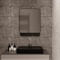 Зеркало MIXLINE "Инканто" 600*700 (ШВ) бесконтактный сенсор, светодиодная подсветка,черная окантовка