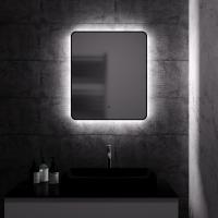 Зеркало MIXLINE "Инканто" 600*700 (ШВ) бесконтактный сенсор, светодиодная подсветка,черная окантовка