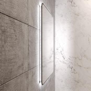 Зеркало MIXLINE "Инканто" 600*700 (ШВ) бесконтактный сенсор, светодиодная подсветка,черная окантовка