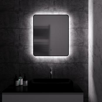 Зеркало MIXLINE "Инканто" 600*700 (ШВ) бесконтактный сенсор, светодиодная подсветка,черная окантовка