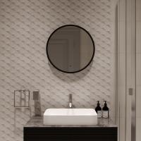 Зеркало MIXLINE "Монако" D600 бесконтактный сенсор, светодиодная подсветка, черная окантовка