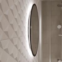 Зеркало MIXLINE "Монако" D600 бесконтактный сенсор, светодиодная подсветка, черная окантовка