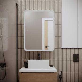 Зеркальный шкаф MIXLINE "Фиджи Flip" 600*800 (ШВ) универсал, сенсорный выкл.,светодиодная подсветка