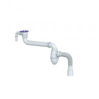 Сифон 1 1/2 AC10V со смещением, с носиком, с гофрой 40*40/50 UNICORN