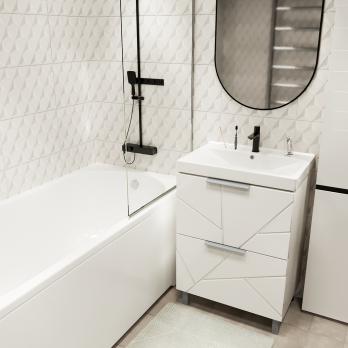 Тумба д/ванной "Гранд-60"  под раковину Fest-60 (Sanita Lux) (ПВХ)