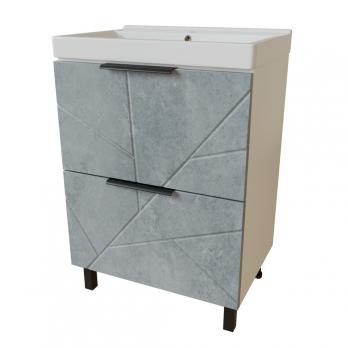 Тумба д/ванной "Гранд-60" Бетон под раковину Fest-60 (Sanita Lux) (ПВХ)