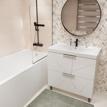 Тумба д/ванной "Гранд-80" под раковину Fest-80 (Sanita Lux) (ПВХ)