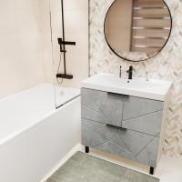 Тумба д/ванной "Гранд-80" Бетон под ум.Fest-80 (Sanita Lux) (ПВХ)