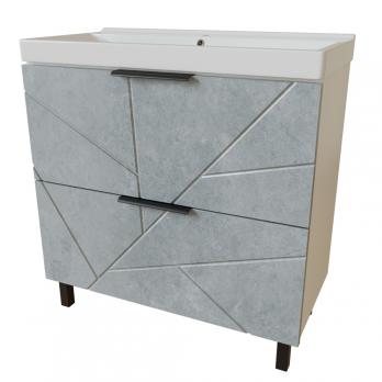 Тумба д/ванной "Гранд-80" Бетон под ум.Fest-80 (Sanita Lux) (ПВХ)