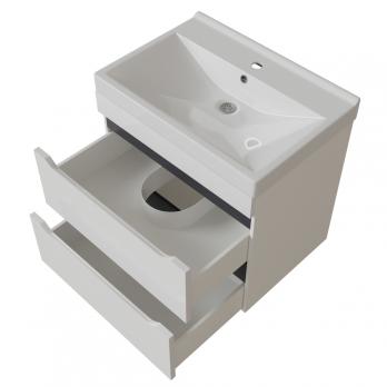 Тумба д/ванной "Лайн-60" подвесная под раковину Фостер 60 (Kirovit)/Fest-60 (Sanita Lux) (ПВХ)