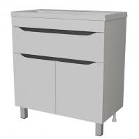 Тумба д/ванной "Лайн-80"  под раковину Фостер 80 (Kirovit)/Fest-80 (Sanita Lux) (ПВХ)