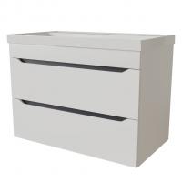 Тумба д/ванной "Лайн-80" подвесная  под раковину Фостер 80 (Kirovit)/Fest-80 (Sanita Lux) (ПВХ)