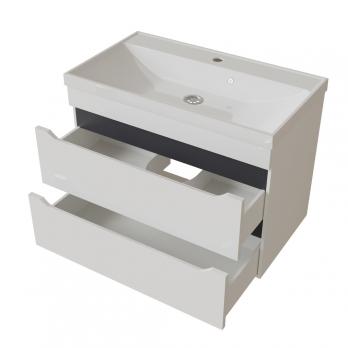 Тумба д/ванной "Лайн-80" подвесная  под раковину Фостер 80 (Kirovit)/Fest-80 (Sanita Lux) (ПВХ)