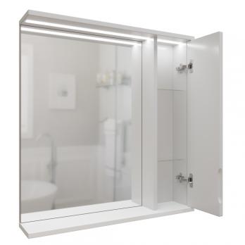 Зеркальный шкаф "Лайн-60" правый с подсветкой (ПВХ)