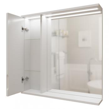 Зеркальный шкаф "Лайн-70" левый с подсветкой (ПВХ)