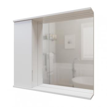 Зеркальный шкаф "Лайн-80" левый с подсветкой (ПВХ)