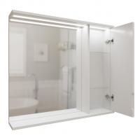 Зеркальный шкаф "Лайн-80" правый с подсветкой (ПВХ)