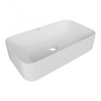 Раковина накладная на столешницу WAVE Promo 605*350*140 ш*г*в без перелива,белый,прямоуг
