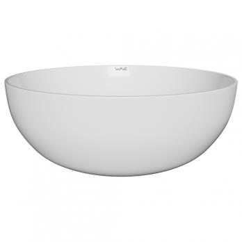 Раковина накладная на столешницу WAVE Round 405*405*140 ш*г*в без перелива,белый,круг