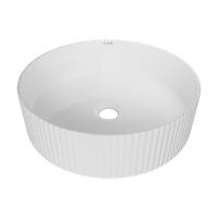 Раковина накладная на столешницу WAVE Solo 400*400*125 ш*г*в без перелива,белый,круг