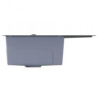 Мойка настол.монтаж 60х50 (3,0) лев. вып 3 1/2  MIXLINE PRO С ФАСКОЙ 20см с сифоном (черный графит)